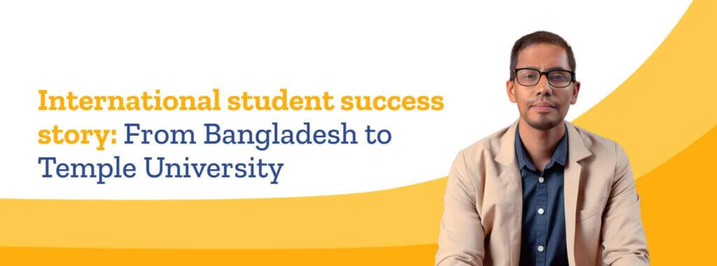 Bangladeshi postgraduate student Md Mahbub Alam wears glasses, a tan jacket and dark shirt