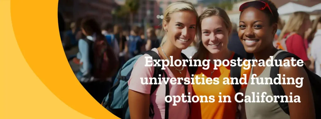 Three International student smiling while studying in California.